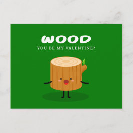Wood du mein Valentine bist | LIEBE Feiertagspostkarte
