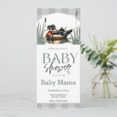 Wood Duck Baby Dusche einladen Slim Einladung (Stehend Vorderseite)
