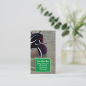 Wood Duck Drake Visitenkarte (Stehend Vorderseite)