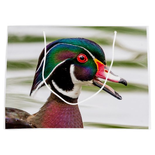 Wood Duck Große Geschenktüte (Vorderseite)