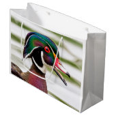 Wood Duck Große Geschenktüte (Vorderseite Schrägansicht)