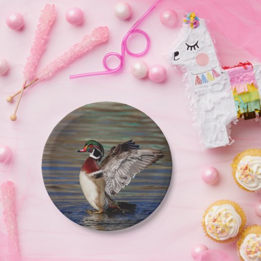 Wood Duck Pappteller (Party)
