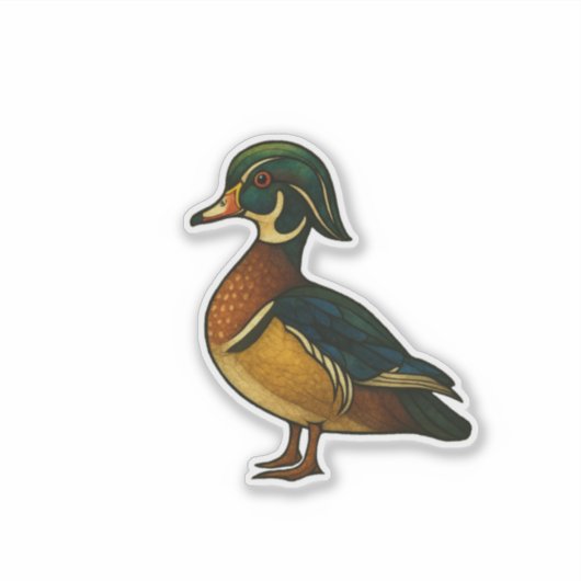Wood Duck Sticker (Vorderseite)