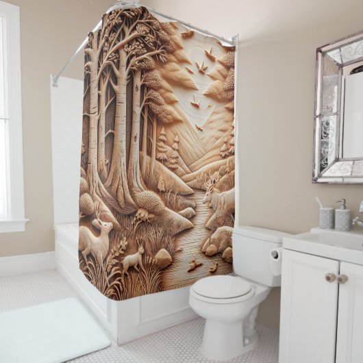 Wood Duschvorhang (Beispiel)