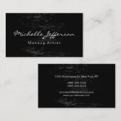 Wood Effect Makeup Artist Script Business Card Visitenkarte (Vorne/Hinten)