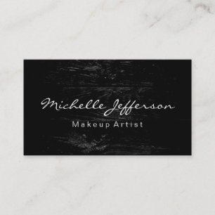 Wood Effect Makeup Artist Script Business Card Visitenkarte