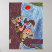 Wood Elf With Squirrel Poster (Vorne)