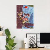 Wood Elf With Squirrel Poster (Heimbüro)