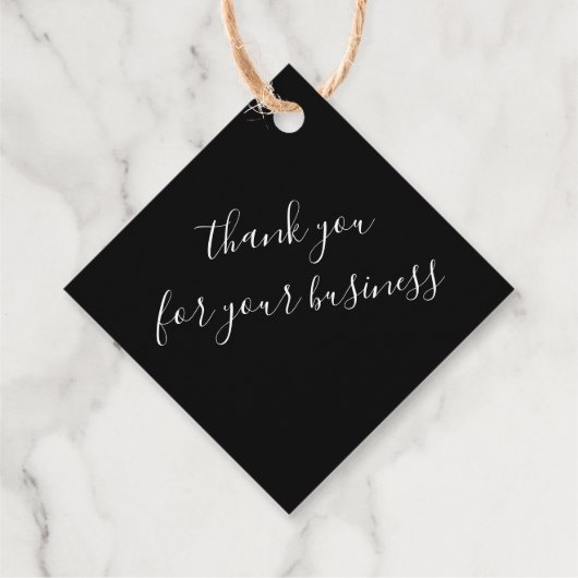 Wood Extravagant Script Homemade mit Liebe Busines Geschenkanhänger (Rückseite)