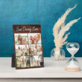 Wood Father's Day Best Daddy Ever 6 Photo Collage Fotoplatte (Seite)