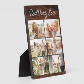 Wood Father's Day Best Daddy Ever 6 Photo Collage Fotoplatte (Seite)