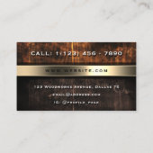 Wood faux texture woodworks inspired visitenkarte (Rückseite)