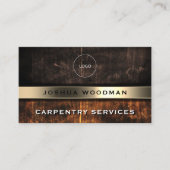 Wood faux texture woodworks inspired visitenkarte (Vorderseite)