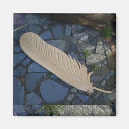 Wood Feather Magnet
