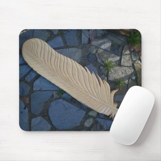 Wood Feather Mousepad (Mit Mouse)