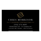 Wood Flooring Contractor Magnetische Visitenkarte (Vorderseite)