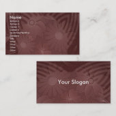 Wood Floral Deko Visitenkarte (Vorne/Hinten)