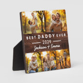 Wood Foto Collage Vatertag Bester Papa je Fotoplatte (Vorderseite)