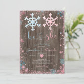 Wood Gender offenbaren, dass er oder sie Schneeflo Einladung (Stehend Vorderseite)