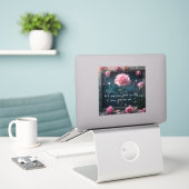 Wood-Gerahmter Whimsy" Aufkleber (Laptop auf Schreibtisch)