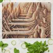 Wood Geschirrtuch (Gefaltet)