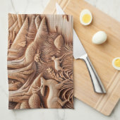 Wood Geschirrtuch (Viertel Falte)