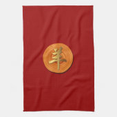 Wood Goat Ram Chinese Year Zodiac Kittuch Handtuch (Vertikal)