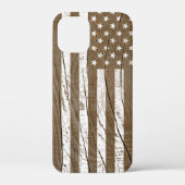 Wood Grain Grunge American Flag Case-Mate iPhone Hülle (Rückseite)