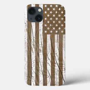 Wood Grain Grunge American Flag Case-Mate iPhone Hülle