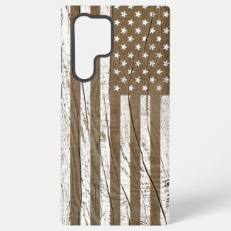 Wood Grain Grunge American Flag Samsung Galaxy Hülle