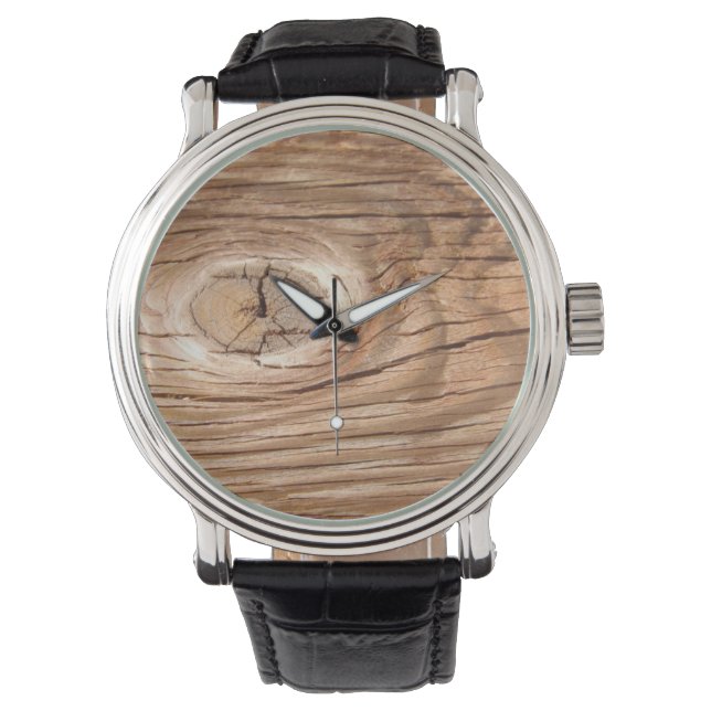 Wood Grain Knothole Watch Armbanduhr (Vorderseite)