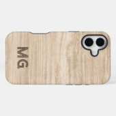 Wood Grain Phone Case | Personalized Monogram iPhone Hülle (Rückseite (Horizontal))
