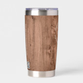 Wood Grain Rustic Branded with logo Website Thermobecher (Vorderseite)