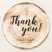 Wood Grain Rustic Wedding Vielen Dank für Ihren Un