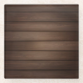 Wood Grain Striped Brown Abstract Fashion Art Glasuntersetzer