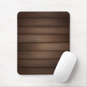 Wood Grain Striped Brown Abstract Fashion Art Mousepad (Mit Mouse)