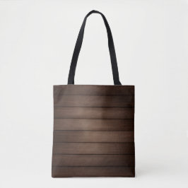 Wood Grain Striped Brown Abstract Fashion Art Tasche