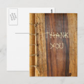 Wood Grained Laced Danke Postcard. Postkarte (Vorne/Hinten)