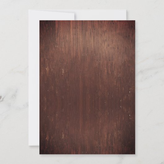 Wood Gypsophila Gipskraut Mason Jar Lights Einladung (Rückseite)