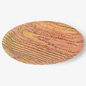 wood imitation rustic  pappteller (Schrägansicht)