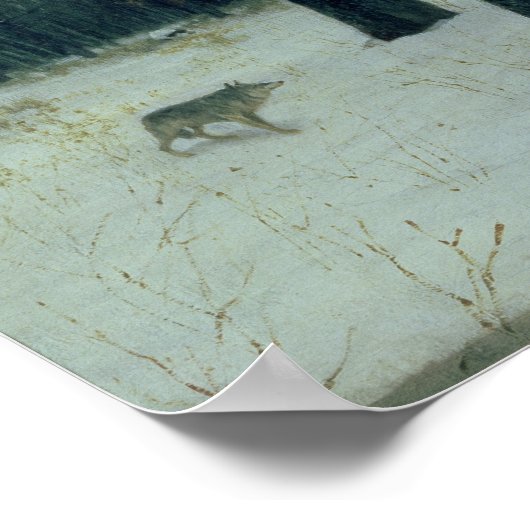 Wood in Winter, 1885 Poster (Ecke)