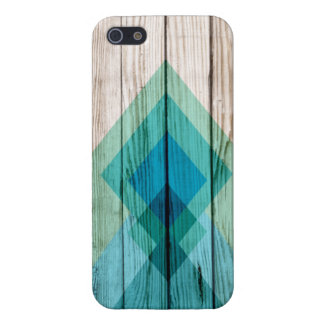Wood iPhone 5 Gehäuse Zickzack geometrische Minze iPhone 5 Cover