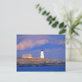 Wood Island Lighthouse in der Nähe von Biddeford Postkarte (Stehend Vorderseite)