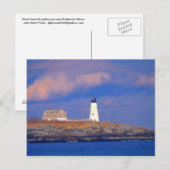 Wood Island Lighthouse in der Nähe von Biddeford Postkarte (Vorne/Hinten)