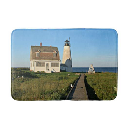 Wood Island Lighthouse Maine Bath Mat Badematte (Vorderseite)