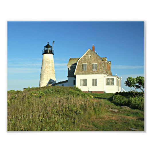 Wood Island Lighthouse Maine Foto Print (Vorne)