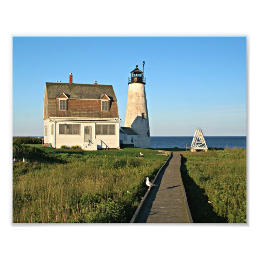 Wood Island Lighthouse Maine Foto Print (Vorne)