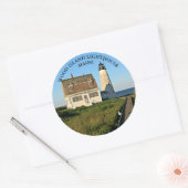 Wood Island Lighthouse Maine Große Stickers (Umschlag)