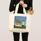 Wood Island Lighthouse, Maine Jumbo Tote Bag Jumbo Stoffbeutel (Vorderseite (Produkt))