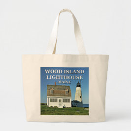 Wood Island Lighthouse, Maine Jumbo Tote Bag Jumbo Stoffbeutel